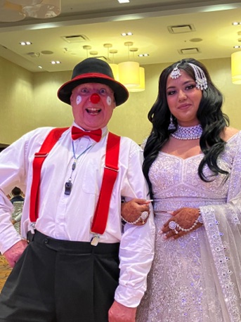 Wedding Clown & Bride Wedding Clown & Bride