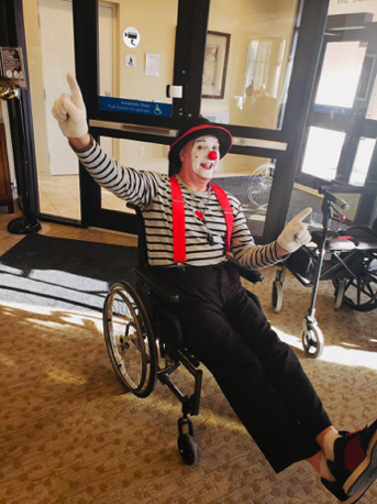 Mime working the Nursing Home Mime working the Nursing Home